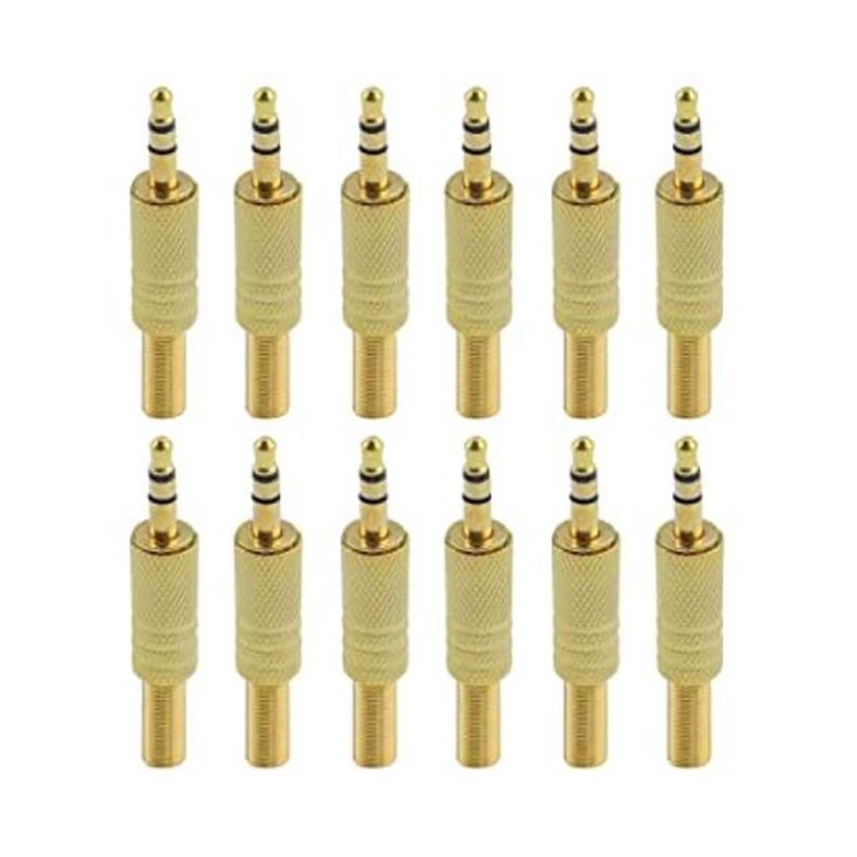 Antrader Conector de cable de audio macho estéreo de 0.138