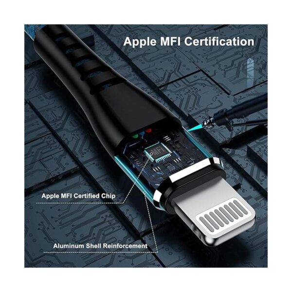 Essri 3 cables de carga largos de 6 pies para iPhone con_2