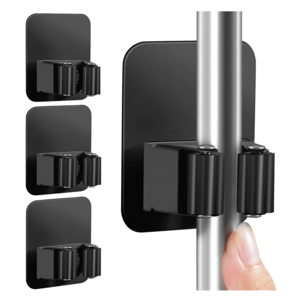 DOMAXCAI Juego de 4 soportes de pared para escobas_1