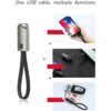 Cable de carga USB C llavero portátil de 0.75 pies de_3