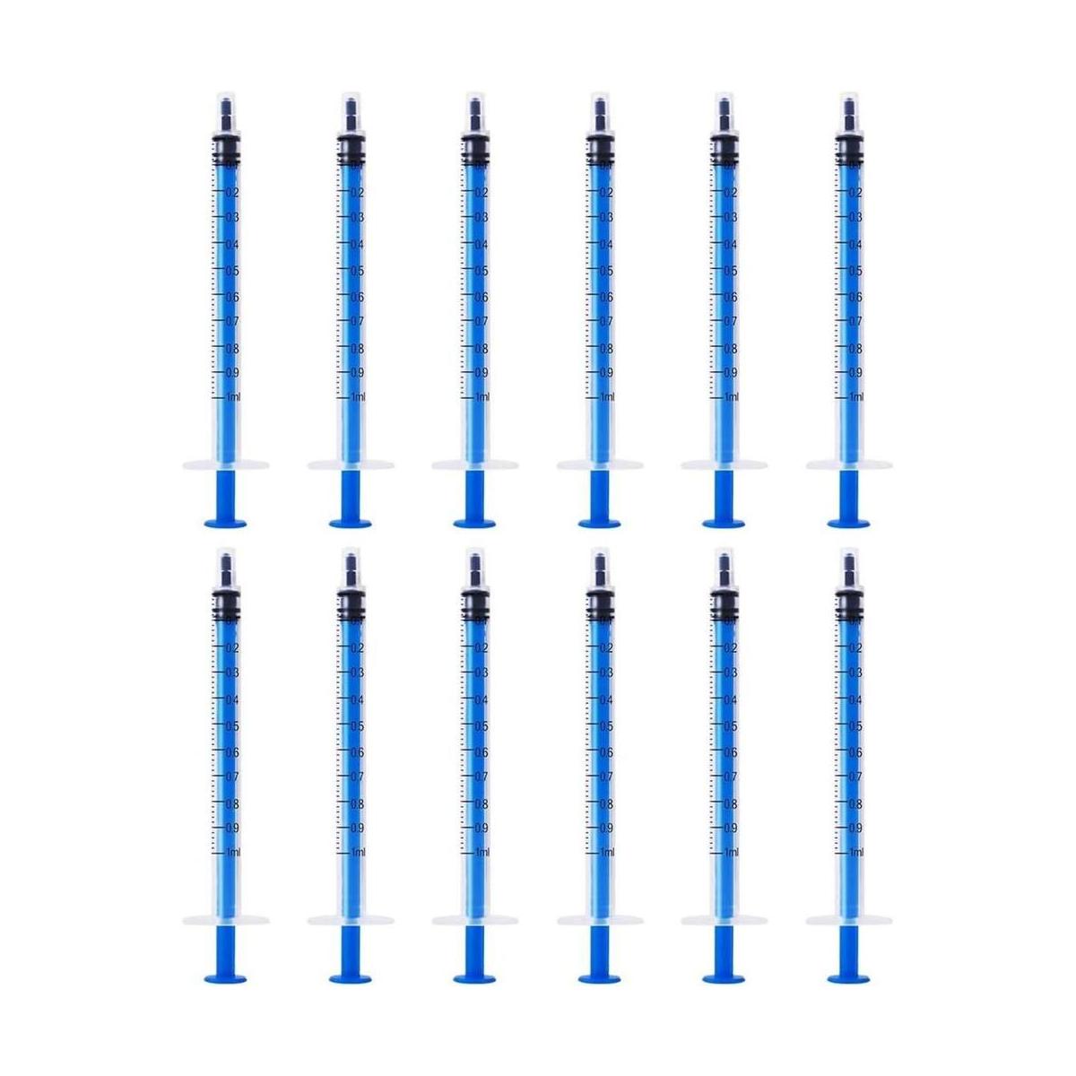 Paquete de 12 jeringas de plástico de 0.0 fl oz con