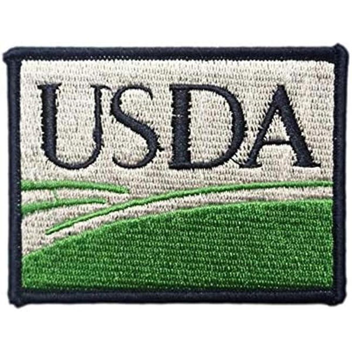 Public Works USDA bordado plancha en parche lindo mini