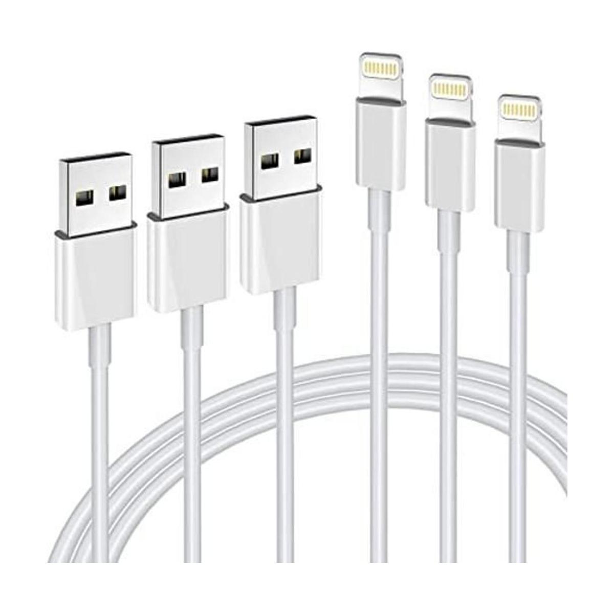 Cargador para iPhone de 3 unidades con certificación MFi