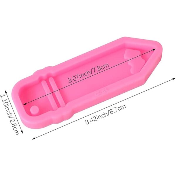 DIYstore Juego de 6 moldes de silicona en forma de lápiz