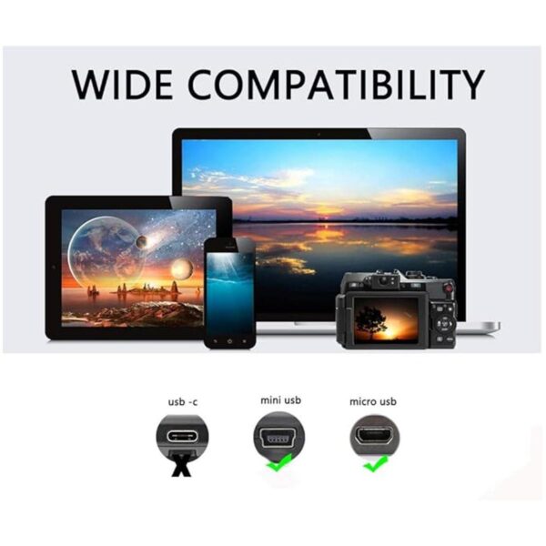 CERRXIAN Cable USB OTG tipo micro macho a mini macho