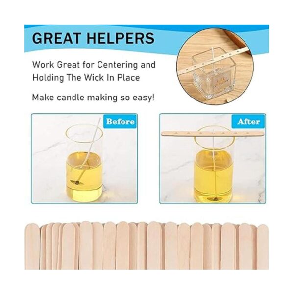 Juego de 100 soportes para velas de madera para hacer