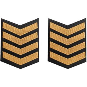 CutePatch Disfraz de Halloween sargento rayas plateadas_1