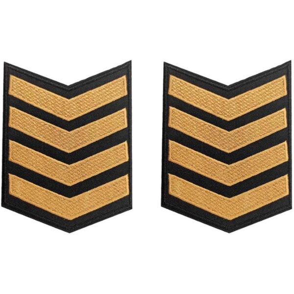 CutePatch Disfraz de Halloween sargento rayas plateadas_1