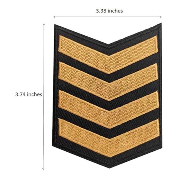 CutePatch Disfraz de Halloween sargento rayas plateadas_2