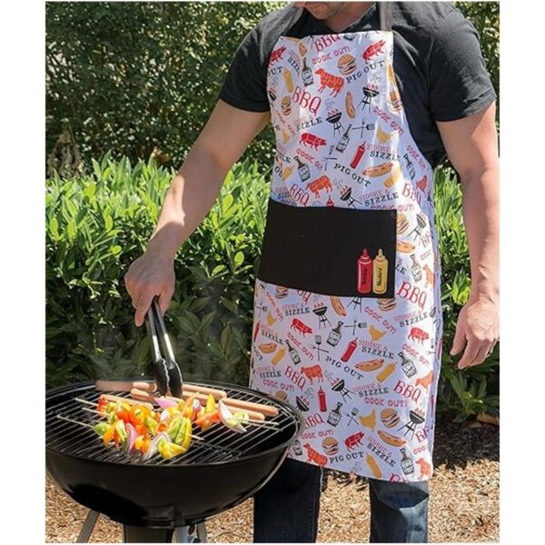 DII Delantal de cocina ajustable de verano para barbacoa_6