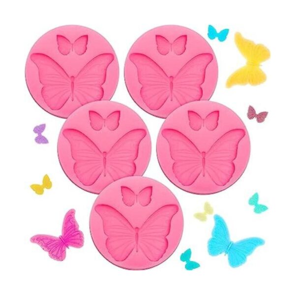 5 moldes de silicona de mariposa mini mariposa fondant