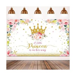 Telón de fondo de baby shower pequeña princesa_1