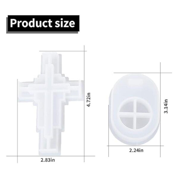 Molde de resina Jesús Cross con base de silicona para_6