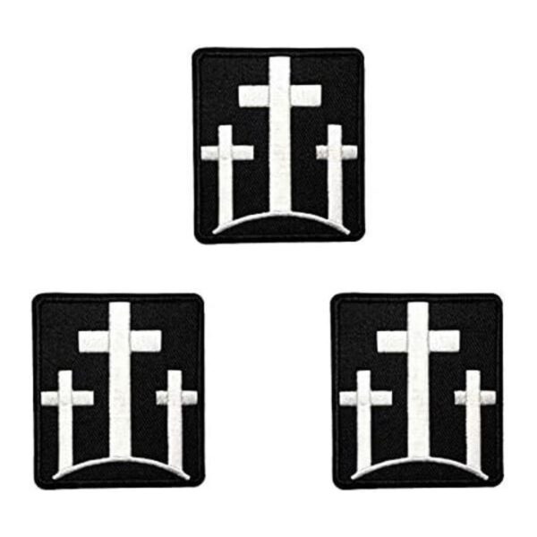 Parche bordado para planchar con texto en inglés Three_1