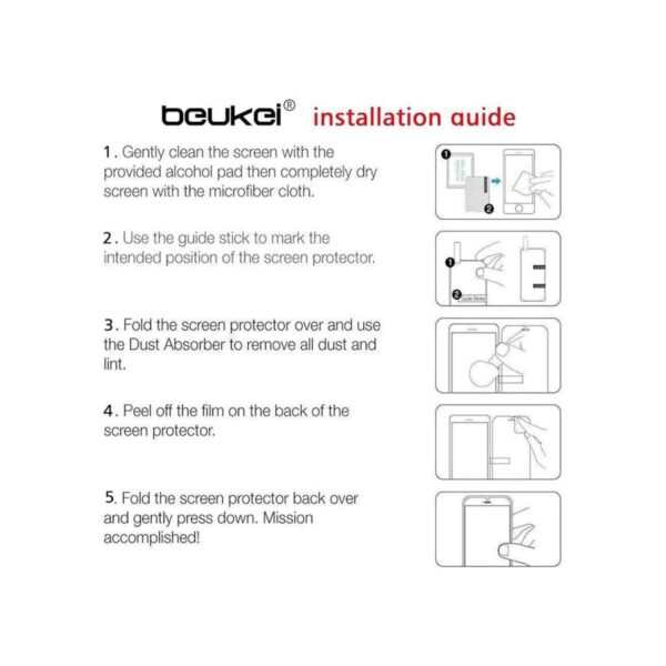Beukei Protector de pantalla compatible con Motorola Moto_6