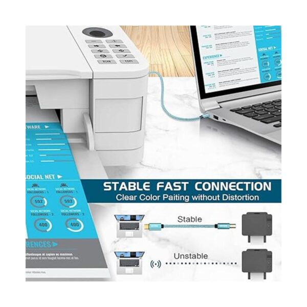 GOSYSONG Cable de impresora USB C de 10 pies cable de