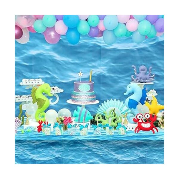 Ocean Waves Mantel de plástico de 54 x 108 pulgadas