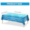 Ocean Waves Mantel de plástico de 54 x 108 pulgadas