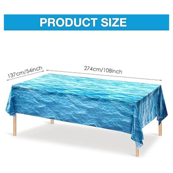 Ocean Waves Mantel de plástico de 54 x 108 pulgadas