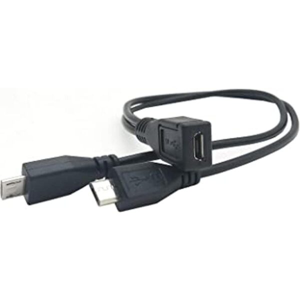 divisor micro USB 1 hembra a 2 machos cable de carga_1