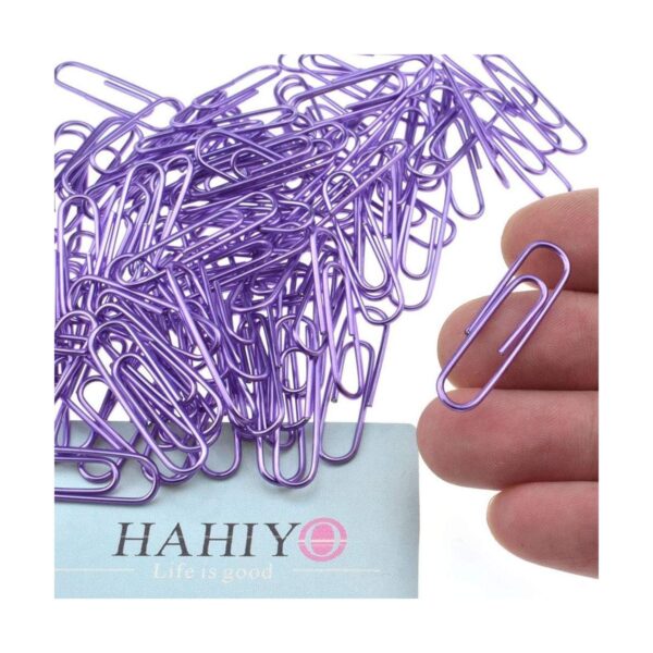 HAHIYO Clips de papel grandes 2.0 in de longitud púrpura_1