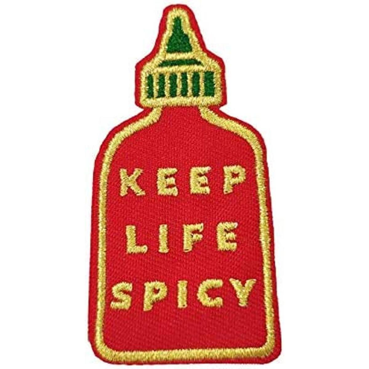 Keep Life Parche bordado con texto en inglés Keep Life