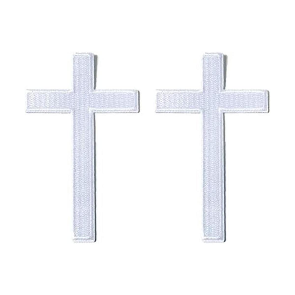 Parche de cruz blanca 2 piezas diseño de Christian Jesús