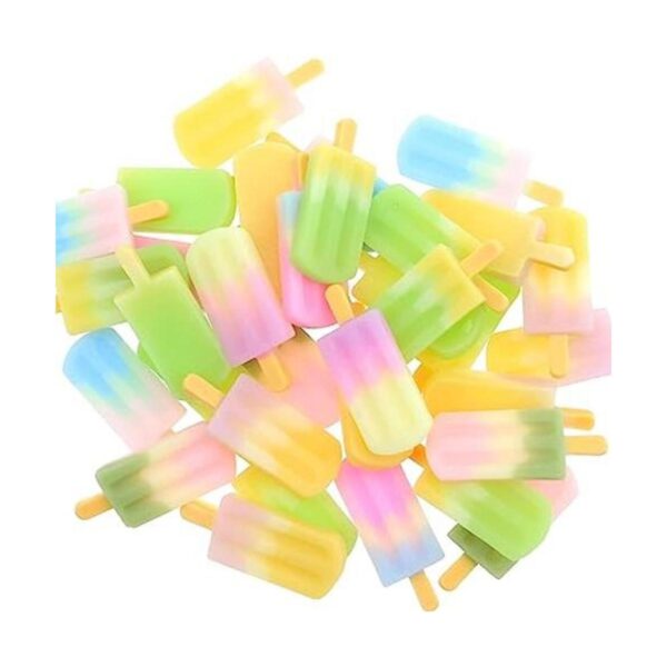 40 piezas 3D IceLolly Flatback Resina Charm Surtido Sin