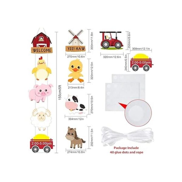 Decoración de fiesta temática de animales de granja