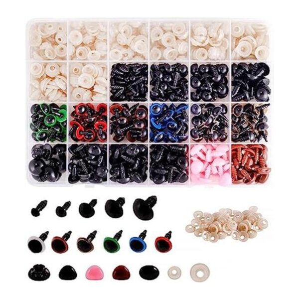 Meafeng 600 piezas de plástico colorido para ojos y