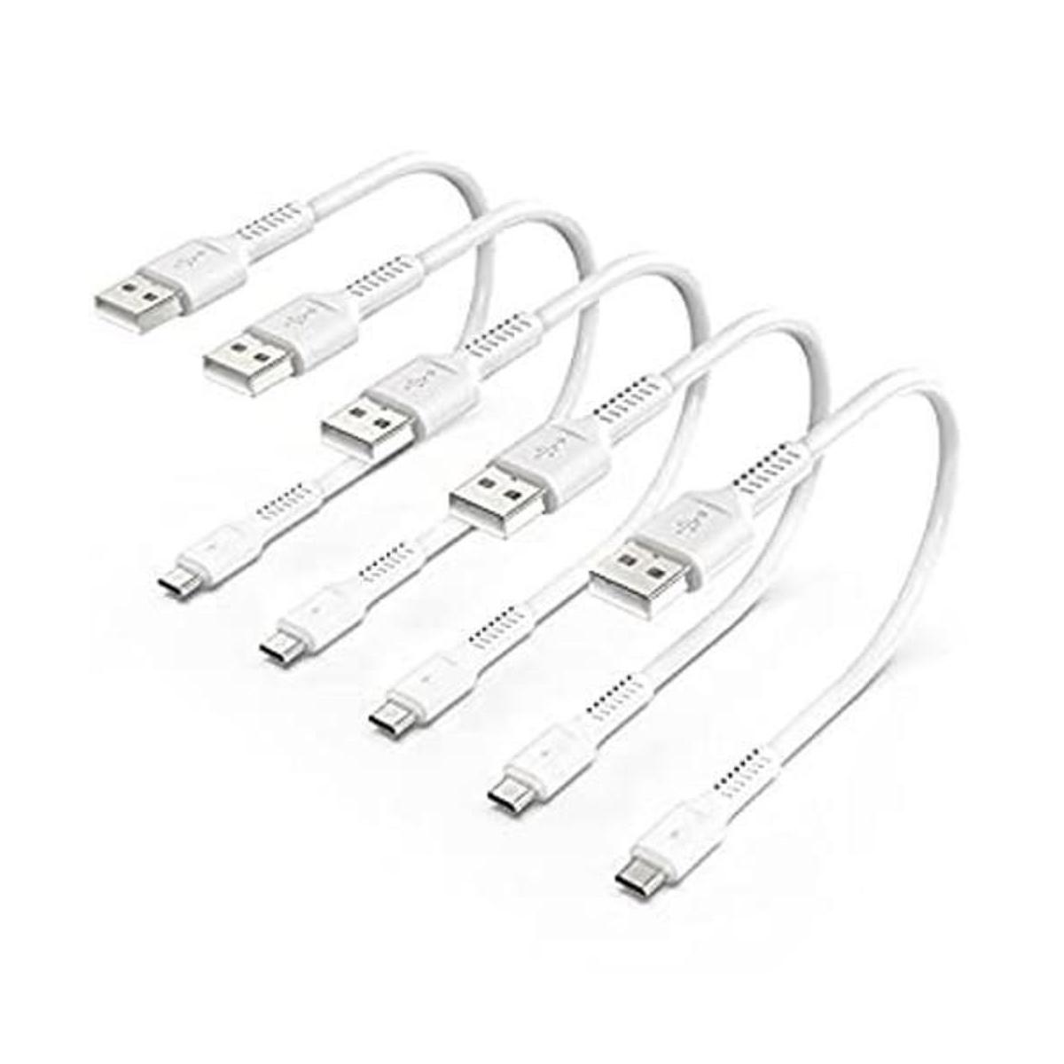 Cable micro USB corto de 1 pie paquete de 5 cables micro