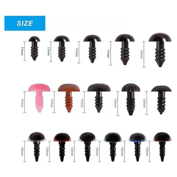 Meafeng 600 piezas de plástico colorido para ojos y