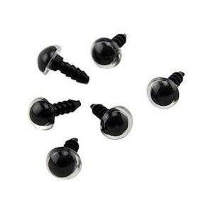 50 piezas de plástico transparente y negro con tornillo de_1
