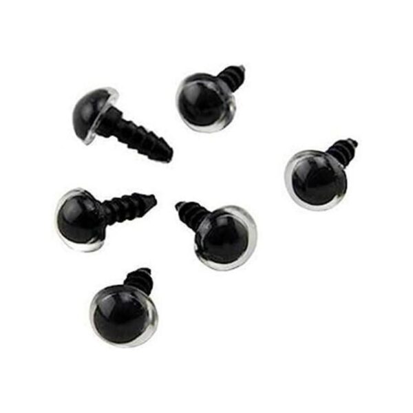 50 piezas de plástico transparente y negro con tornillo de_1