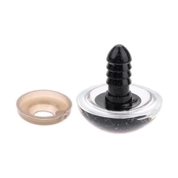 50 piezas de plástico transparente y negro con tornillo de_2