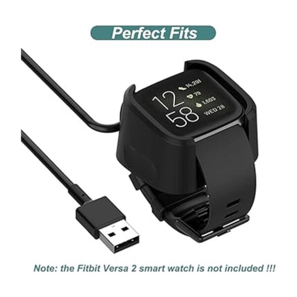 Kissmart Cargador compatible con Fitbit Versa 2 no para_3