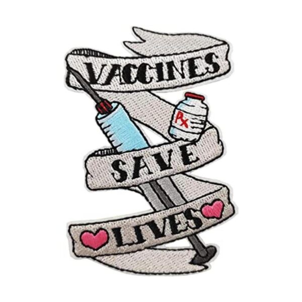Vaccines Save Lives Bordado Hierro en Parche Flebotomist_1