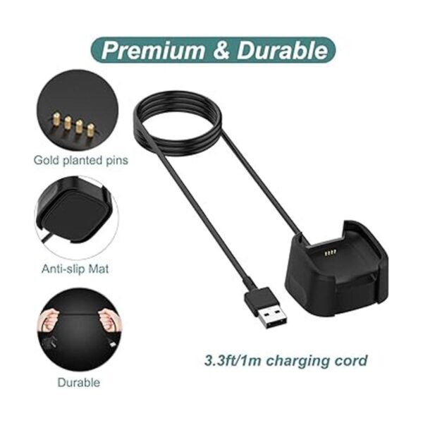 Kissmart Cargador compatible con Fitbit Versa 2 no para_4