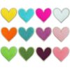 SaktopDeco 12 parches de chenilla con diseño de corazón_1