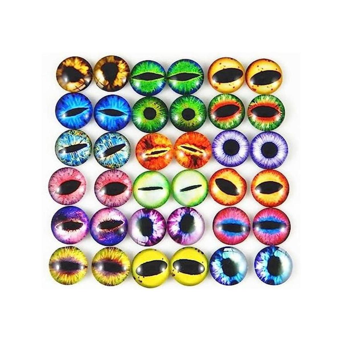 JULIE Wang 12 mm 60Pcs mixtos Dragon Eyes para tiempo Gem
