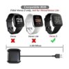 Emilydeals Cargador compatible con Fitbit Versa 2 cable_2