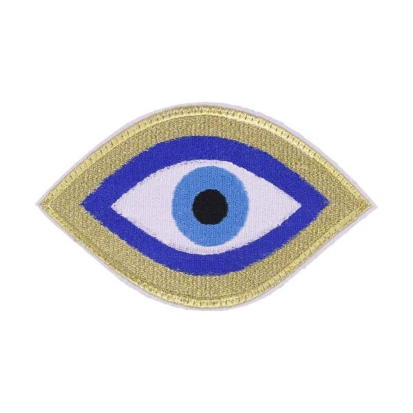 Parches de tela bordados para planeta de luna con ojos