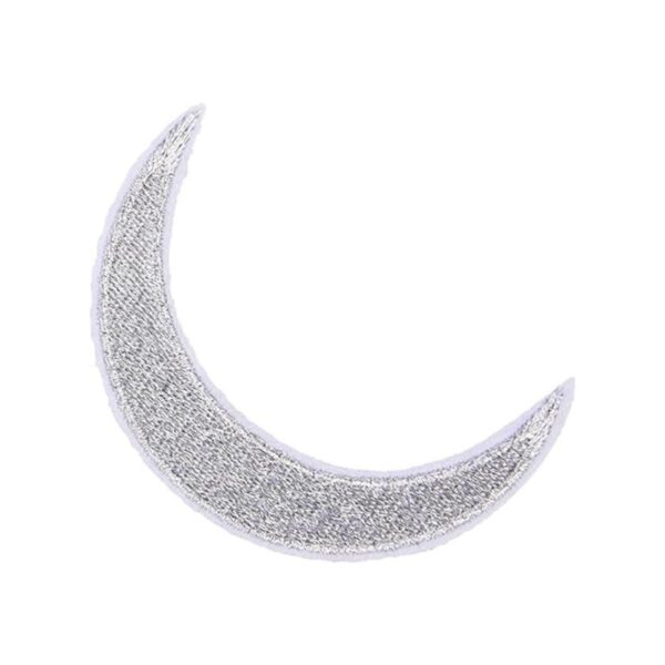 Parches de tela bordados para planeta de luna con ojos