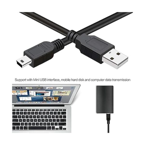 SaiTech IT Paquete de 5 cables USB 2.0 A a Mini de 5 pines_5
