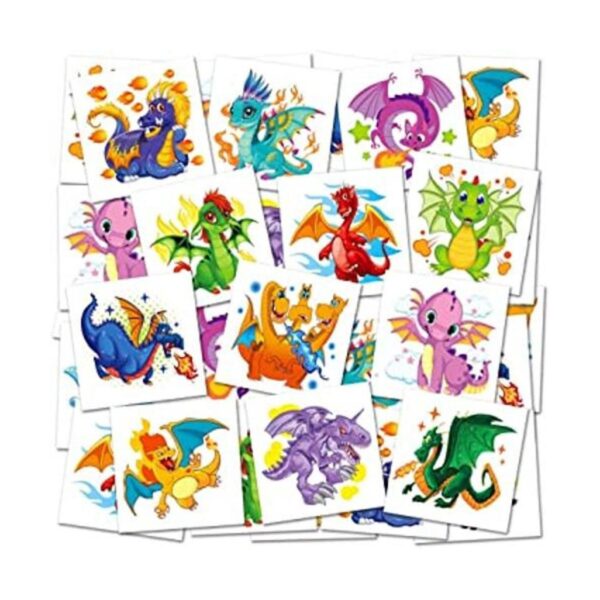 ArtCreativity Tatuajes temporales de dragón para niños_1