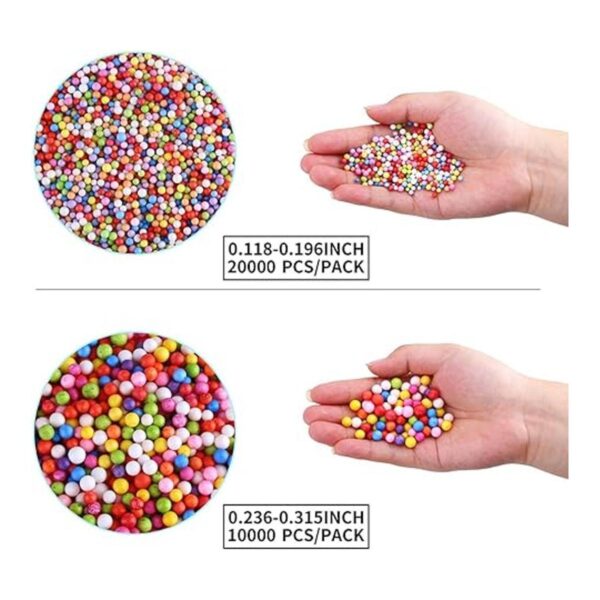CCINEE Cuentas de espuma coloridas de 0.56 oz 0.1180.197