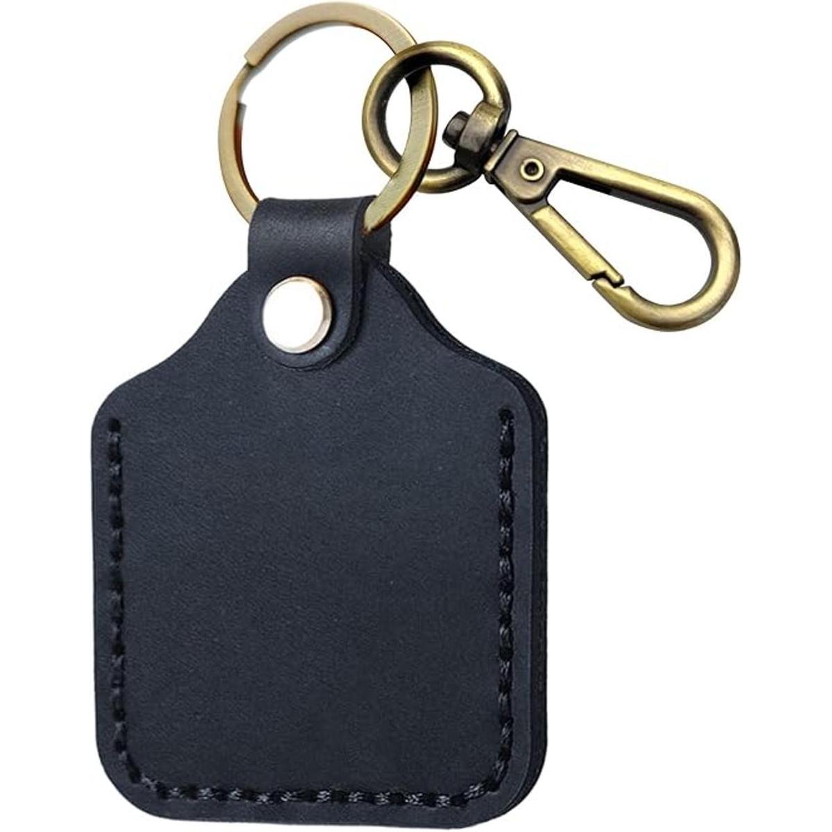 Soporte portátil de cuero para AirTag Tracker funda de