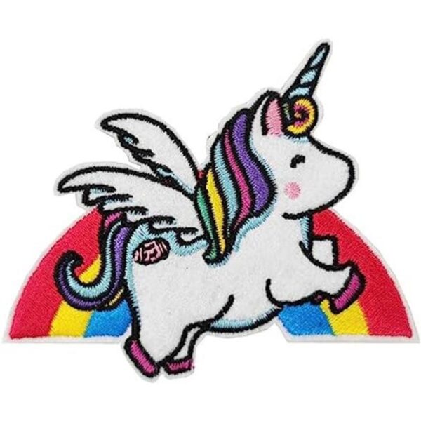 Parche bordado de unicornio arcoíris para planchar_1