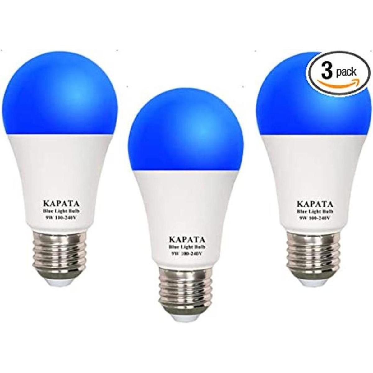 Kapata Bombilla LED azul A19 de 9 vatios 120 V base E26