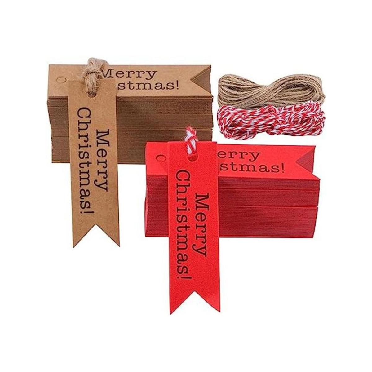 200 etiquetas de regalo de Feliz Navidad mini etiquetas